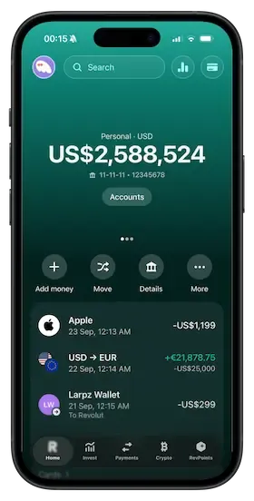 Revolut emulator skin